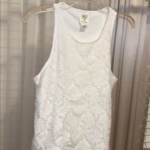 White rose lace top